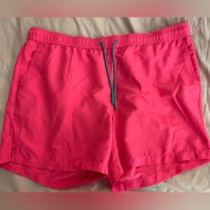 Men’s Neon Pink Swim Trunks